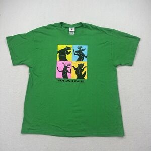 VTG Maine US The Duck Company T Shirt Size XL Green iMoose